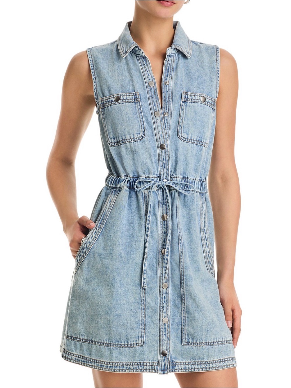 RAILS ERICA DENIM DRESS FADED INDIGO SIZE XS